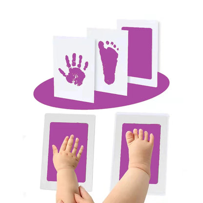 Newborn Baby DIY Hand And Footprint Kit Ink Pads Photo Frame Handprint Toddlers Souvenir Accessories Safe Clean Baby Shower G