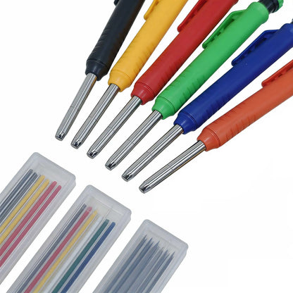 Woodworking Pencil Card and Refill Deep Hole Marking and Drawing with 2.8mm Reliable and Durable Lead for Carpenters Engineer