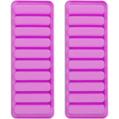 Long Strip Silicone Mold 10 Cavity Finger Shaped Chocolate Rectangular Cereal Chocolate Bar Cookie Ice Cube Trays Baking Tool
