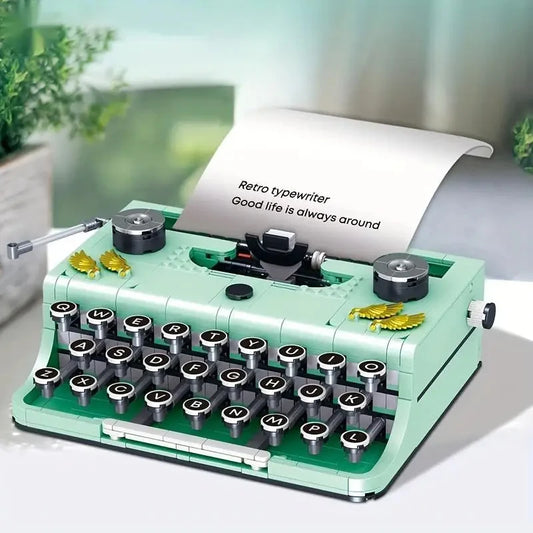 820PCS Typewriter Building Blocks Classic Creative Ideas Machine Retro Micro Building Blocks Toy For Adults Youths Holiday Gi