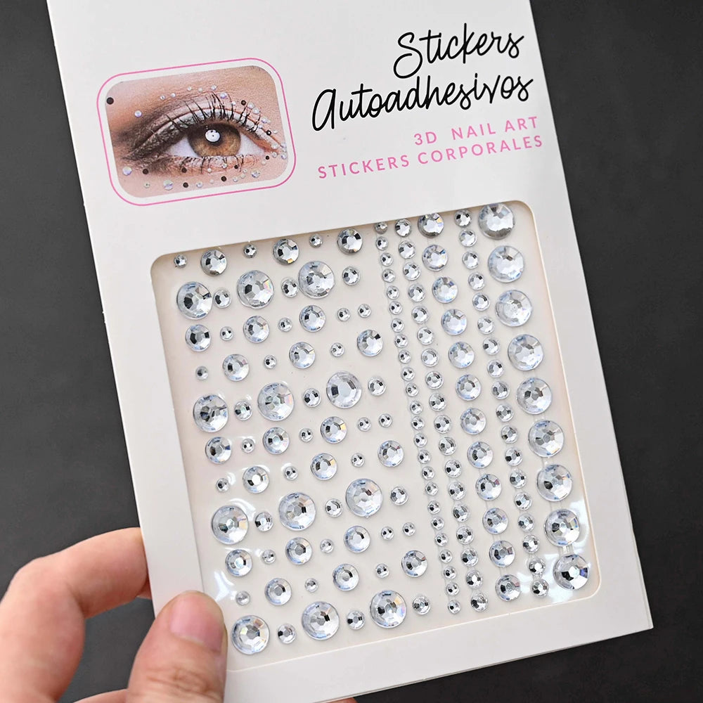 Stickers On The Face Rhinestone DIY Eyes Face Self Adhesive Temporary Tattoo For Makeup Party Festival Face Jewels Diamonds G