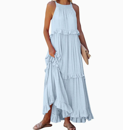 Lotus leaf edge dresses for women