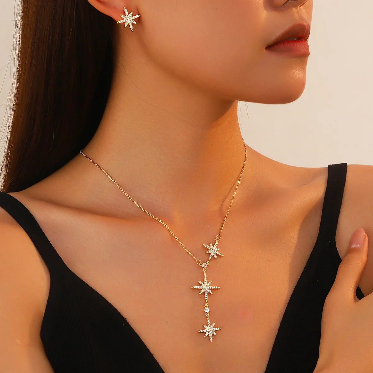 Lariat Gold Necklace for Women, Dainty Long Necklace Gold/Silver Plated Y-Shaped Pendant Necklace, Trendy Drop Necklaces Simp