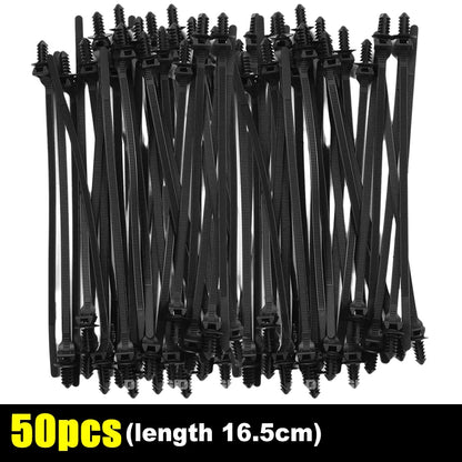 Push Mount Cable Ties Clip Self Locking Zip Tie for Car Automotive Wire Harness Nylon Straps Wire Cable Management Fastener -