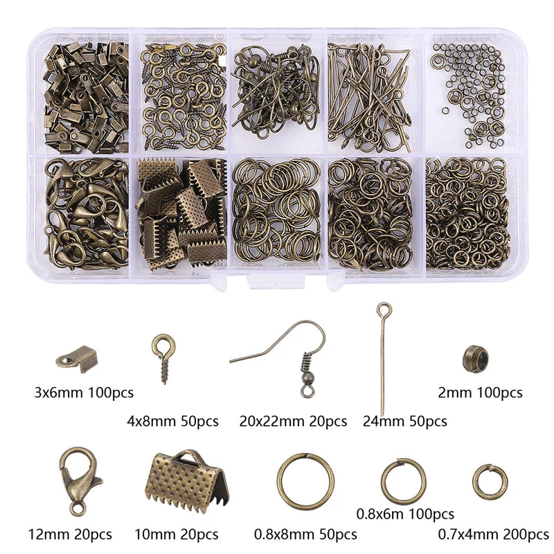 Jewelry Making Supplies Kit, DIY Jewelry Making Accessories, Colorful Beads, Clasps and Hooks, Crafting Supplies for Jewelry 
