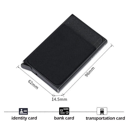 Automatic Flip Card Side Push Card Holder Sleeve Large Capacity 12 Cards Slot Metal Cards Box Men Credit Card Anti-theft Wall