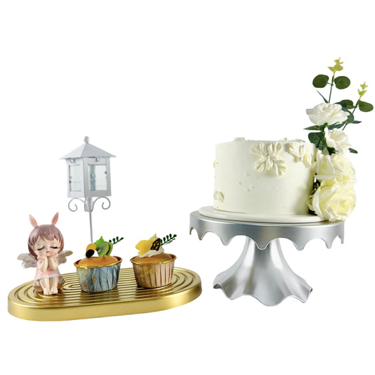 one piece Cake Stand and Cupcake Stands Holder Fruits Dessert Display Plate for Baby Shower Wedding Birthday Party Celebratio