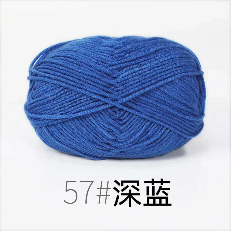 50g 4ply Milk Cotton Knitting Wool Yarn Needlework Dyed Lanas For Crochet Craft Sweater Hat Dolls Sewing Knitting Tools - 57