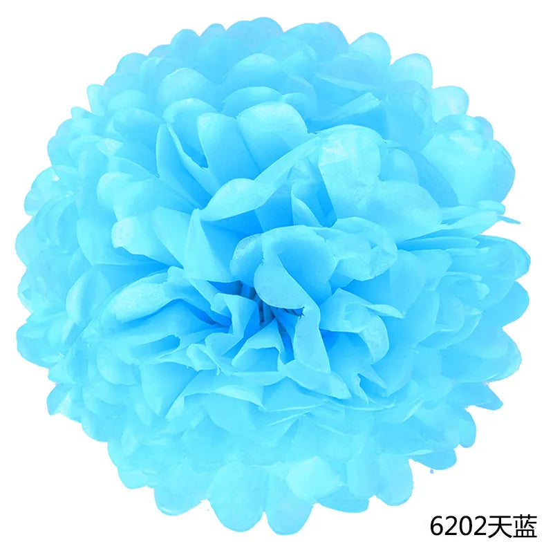 5pcs Wedding Decorative Paper Pompoms Pom Poms Flower Ball Party Home Decor Tissue Baby Shower Birthday Christmas DIY Decorat