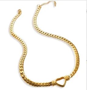 Square Pendants Delicate Stainless Steel Chain Pendant Necklace For Women Necklace - C48 Gold