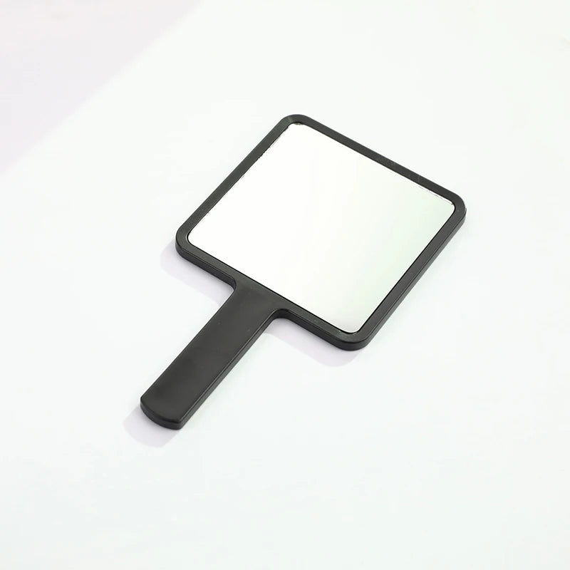 1PC Eyelash Extension Handheld Makeup Mirror Square Makeup Vanity Mirror with Handle Hand Mirror SPA Salon Compact Mirrors - 