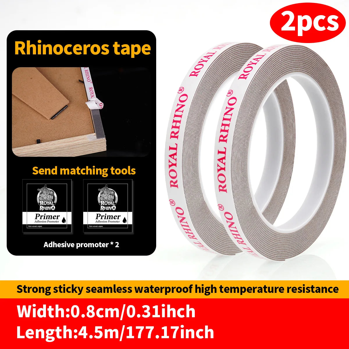 450CM Extra Strong Double Sided Tape Adhesive Car Special Tear Off Without Leaving Traces High Viscosity Mounting Fixing Stic