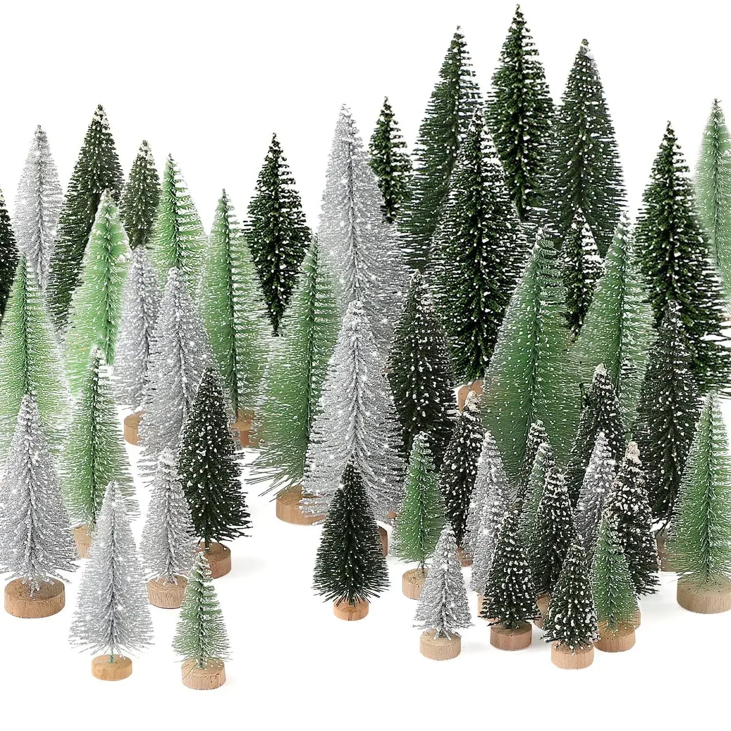 Mini Christmas Tree Ornaments Christmas Tabletop Decorations Ornaments Home Xmas Gifts Cedar Pine Needle Tree Window Decor