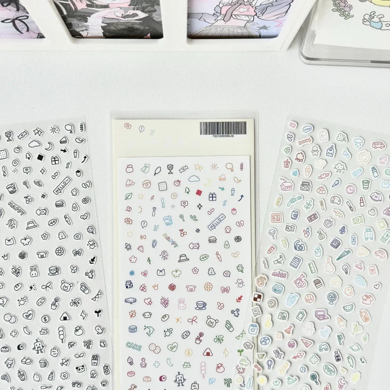 Cute Cartoon Little Pattern Deco Sticker Hand Account Star Card Photo Album Planner Scrapbook Notebook Diary Decorative Stick
