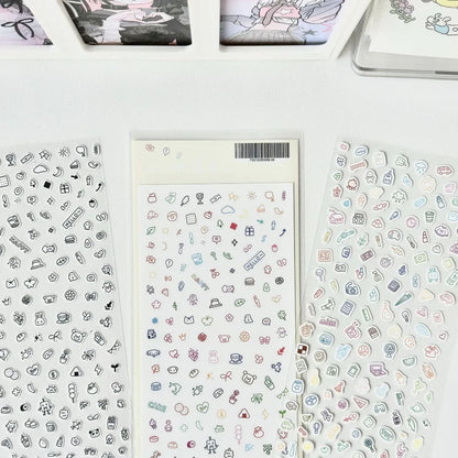Cute Cartoon Little Pattern Deco Sticker Hand Account Star Card Photo Album Planner Scrapbook Notebook Diary Decorative Stick