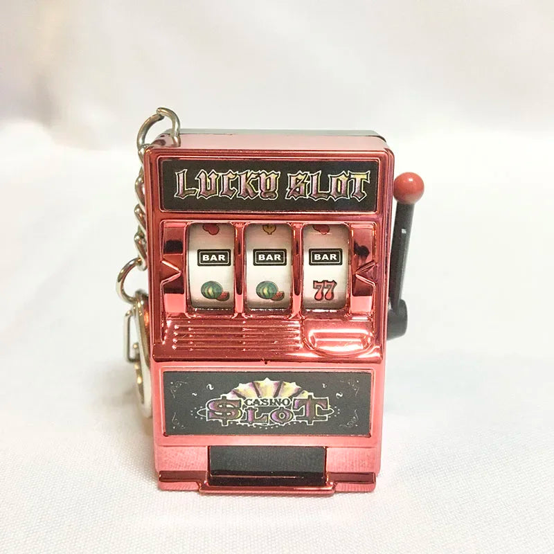 Simple Fashion Trend Keychain Toy Fruit Machine Slot Machine Keychain Personalized Creative Car Pendant Key Ring GiftAccessor