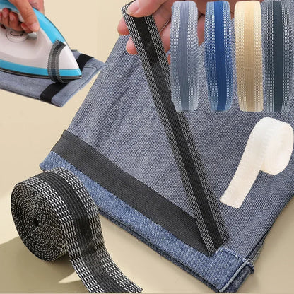 1/2/3/5M Pants Edge Shorten Self-Adhesive Pant Mouth Paste Iron-on Hem Tape Pants Fabric Fusing Hemming Tape Ironing Sewing T