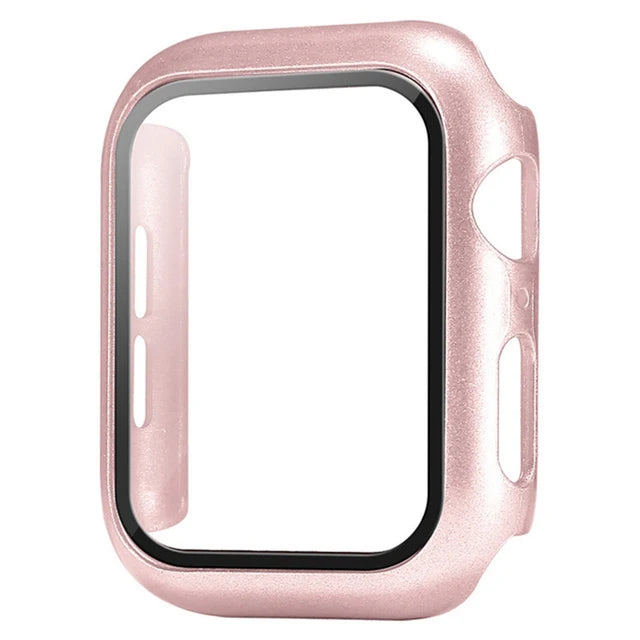 Glass+Cover For Apple Watch Case 11 10 9 8 7 6 SE 5 Accessorie Screen Protector Apple iWatch Serie 44mm 40mm 41mm 45mm 42mm 4