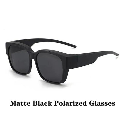 New Fashion Polarized Sunglasses Cover Over Myopia Prescription Glasses Portable Men Women Vintage Fishing Driving Eyewear - 