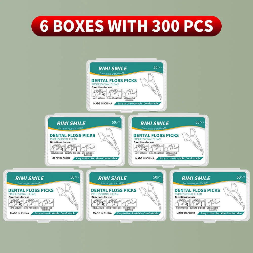 50/150/300/600/1000 PCS Dental Floss Sticks Oral Care Tools