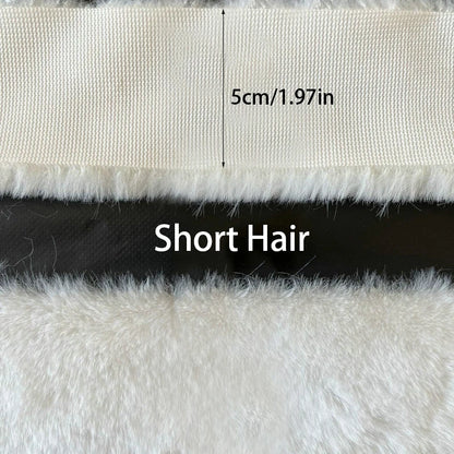 1m Faux Rabbit Fur Ribbon Trimming Fabric Soft Fluffy Plush Hair Tapes Stripe Fabric For DIY Garment Crafts Sewing Accessorie