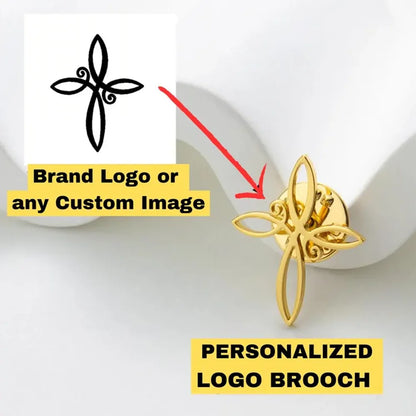 Personalized Company Logo Painting Image Custom Brooch Lapel Pins Stainless Steel Collar Pin Gift Badges Jewelry for Clothes