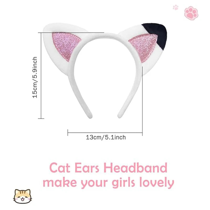 Girls Gabby Cosplay Headbands Glasses Wallet 3pcs Accessories Set Festival Birthday Party Headwear Dollhouse Halloween Costum