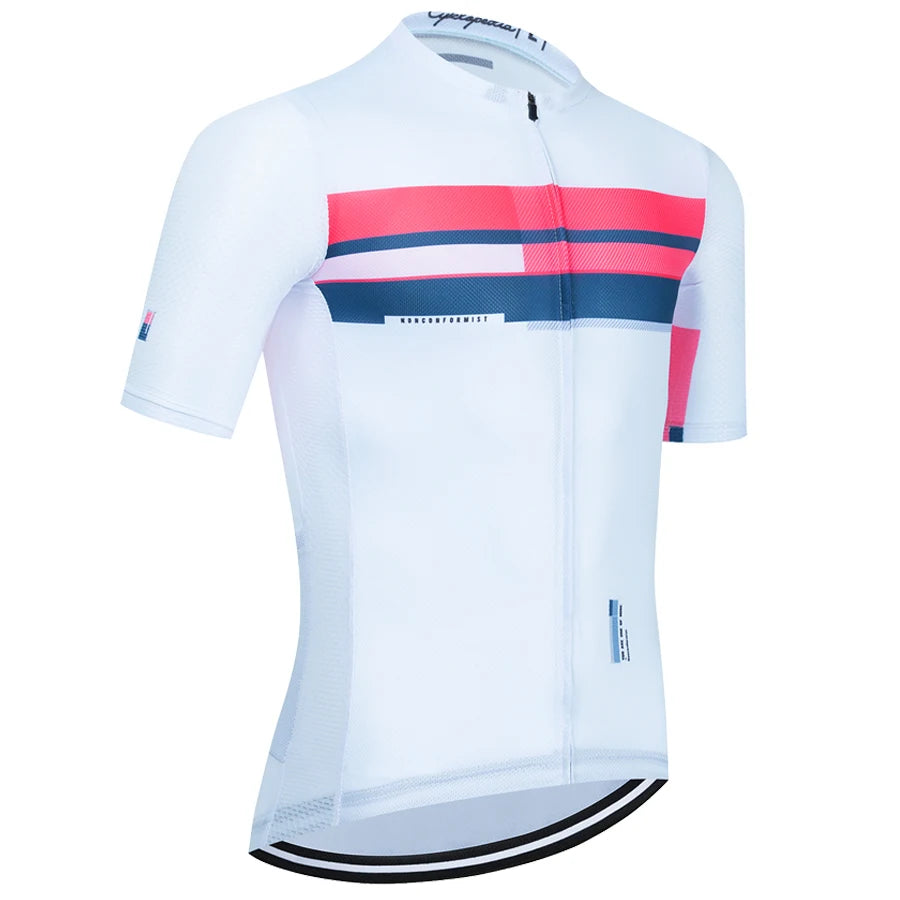 Summer 2025 Short Sleeve Cycling Jersey Men MTB Bicycle Top Outdoor Cycling Clothing Breathable Shirt Maillot Ciclismo Quick 