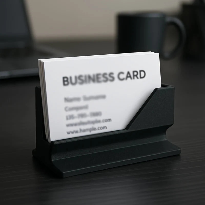 1pc Minimalist Business Card Holder, Plastic Desktop Organizer for Storing and Displaying Your Cards - Suitable for Any Size
