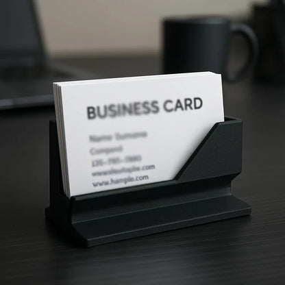 1pc Minimalist Business Card Holder, Plastic Desktop Organizer for Storing and Displaying Your Cards - Suitable for Any Size