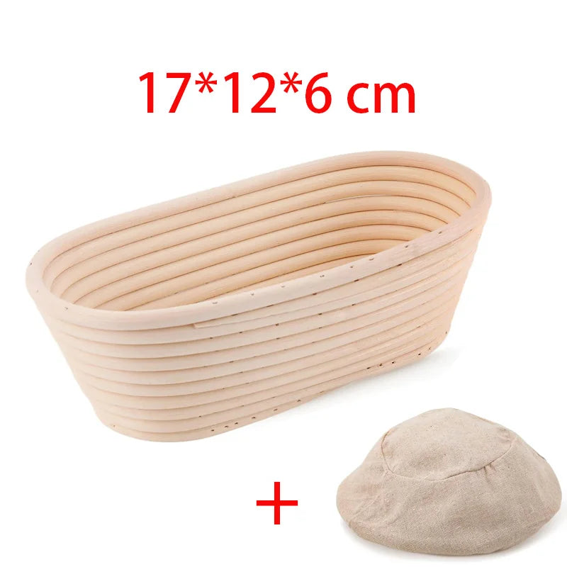 Natural Rattan Bread Proofing Basket Handmade Rattan Wicker Baking Bowl Dough Fermentation Sourdough Banneton Bread Basket - 