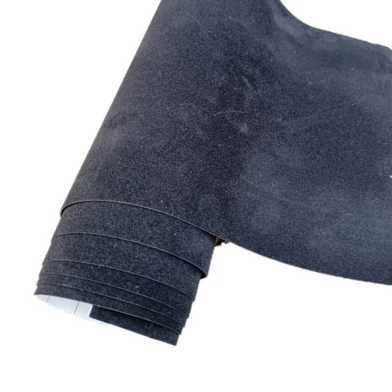 50*200cm Premium Quality Velvet Suede Fabric Vinyl Car Wrap Sticker Black Red Self Adhesive Velvet cloth Film For Car Styling
