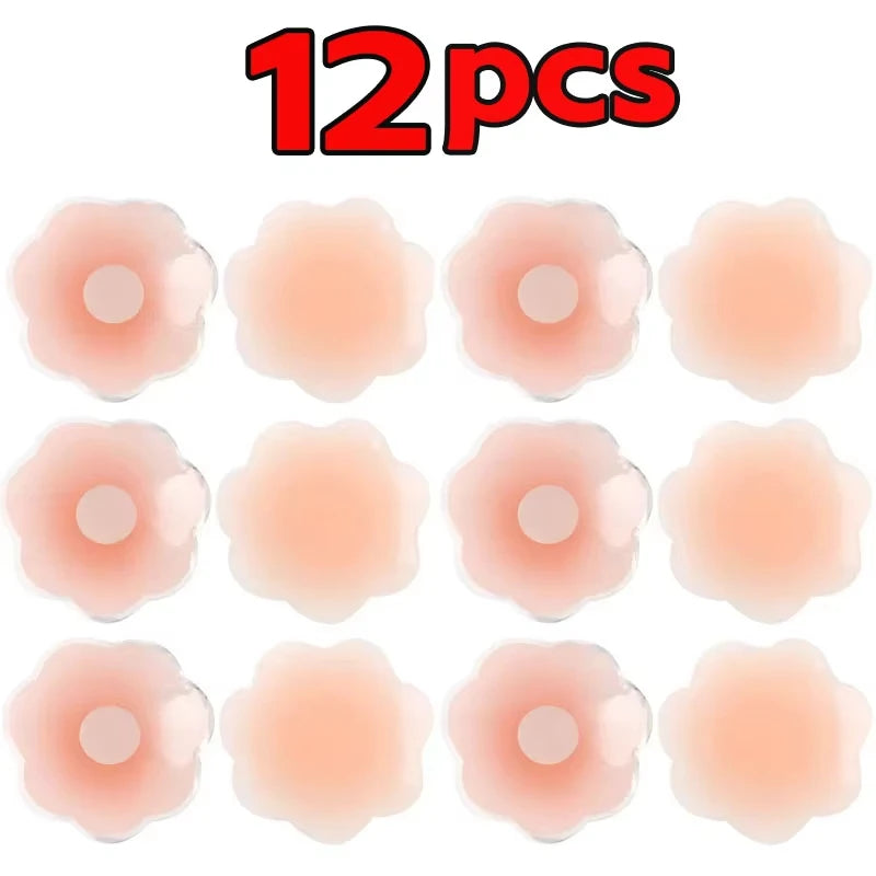 New Reusable Silicone Nipple Cover for Women Bra Sticker Breast Petal Strapless Bra Invisible Boob Pads Chest Pasties Intimat