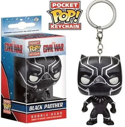 FUNKO Captain America Inro Man Deadpool Spider Man Thanos Thor Keychain Toys Vinyl Doll Collectible Toy Figures Best Kid Gift