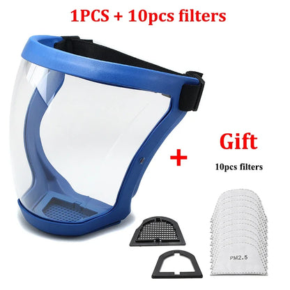 Protection Mask Splashproof Transparent Facial Protector Face FaceMask Protective Outdoor Safety Mask Head Cover Work Protect