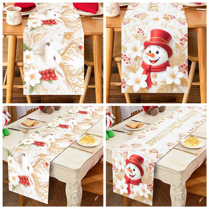 Christmas Table Runner Merry Christmas Decoration for Home Xmas Party Decor 2025 Navidad Notal Noel Ornament Happy New Year 2