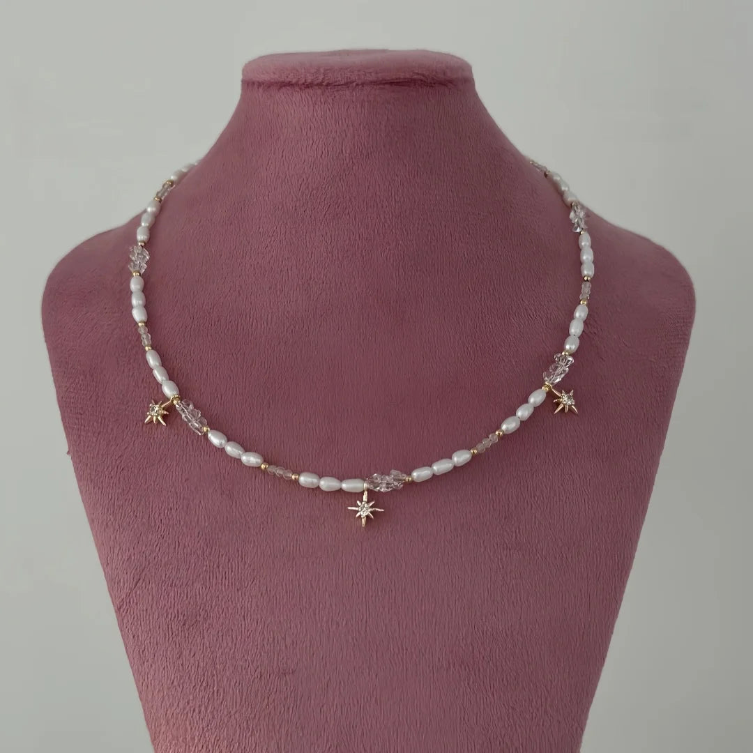 Minimalist Pearl Necklace for Women New Style Luxury Sensation Tassel Cold Tone Feng Shui Xiaomi Bead French Collar Chain - Q