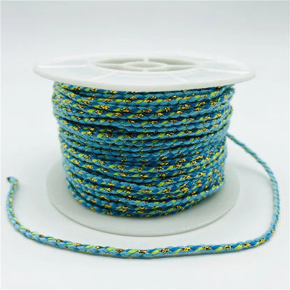 5yards/Lot 2.5mm Gold Line 100% Cotton Cord Rope Chinese Knot Macrame Cord Rope For Jewelry Making For Shamballa Bracelet - 0