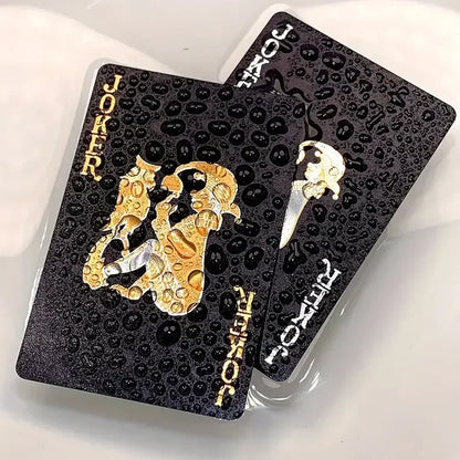 1PcsColor Black Gold Playing Card Game Card Group Waterproof Poker Suit Magic Dmagic Package Board Game Collection Entertainm