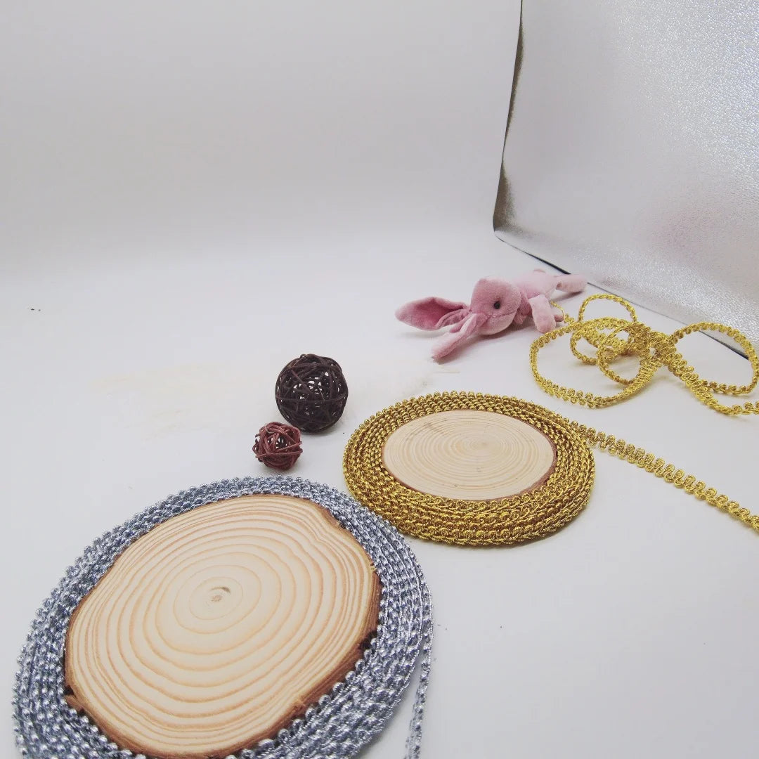 500CM（196‘’）Gold Silver Wire Centipede Lace Ribbon Herringbone Clothing Accessories, Home Textile Accessories, Handicrafts
