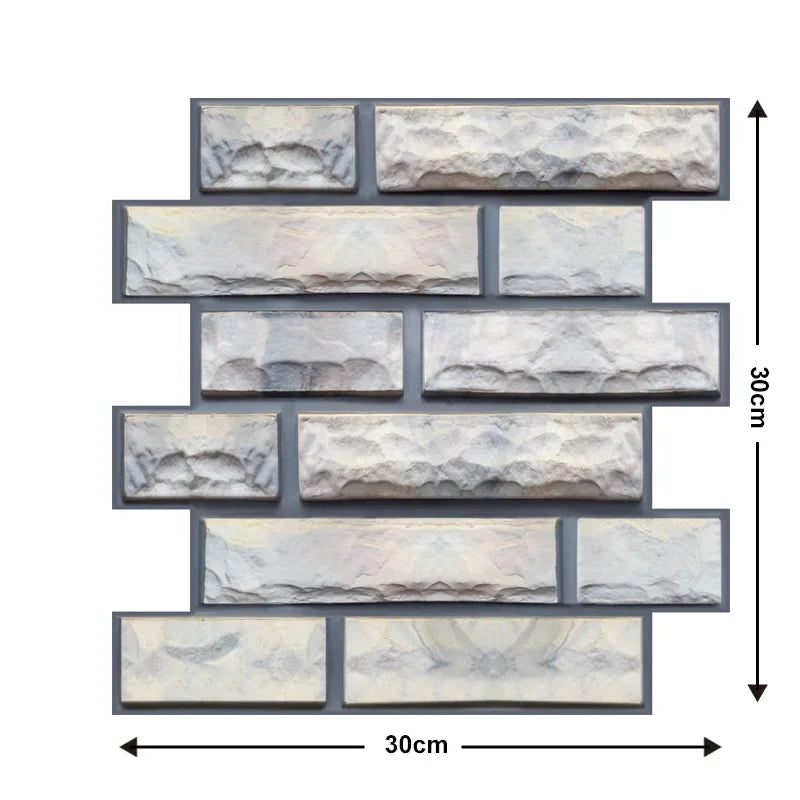 Transform Your Home with 10 pcs Decorative 3D Wall Panels - Self-Adhesive, Waterproof & Moisture-Proof Wallpaper for Living R