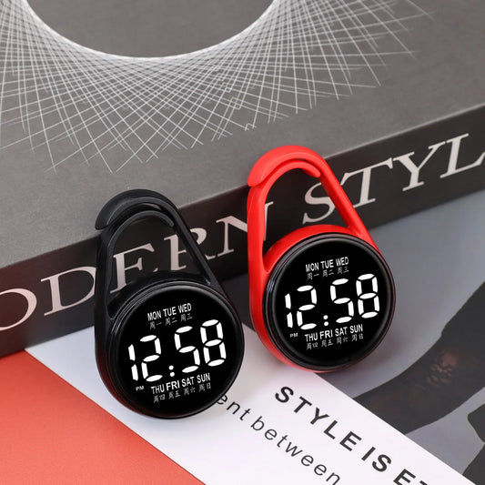 LED Electronic Hanging Watch Night Light Digital Electronic Hanging Watch Pocket Watch