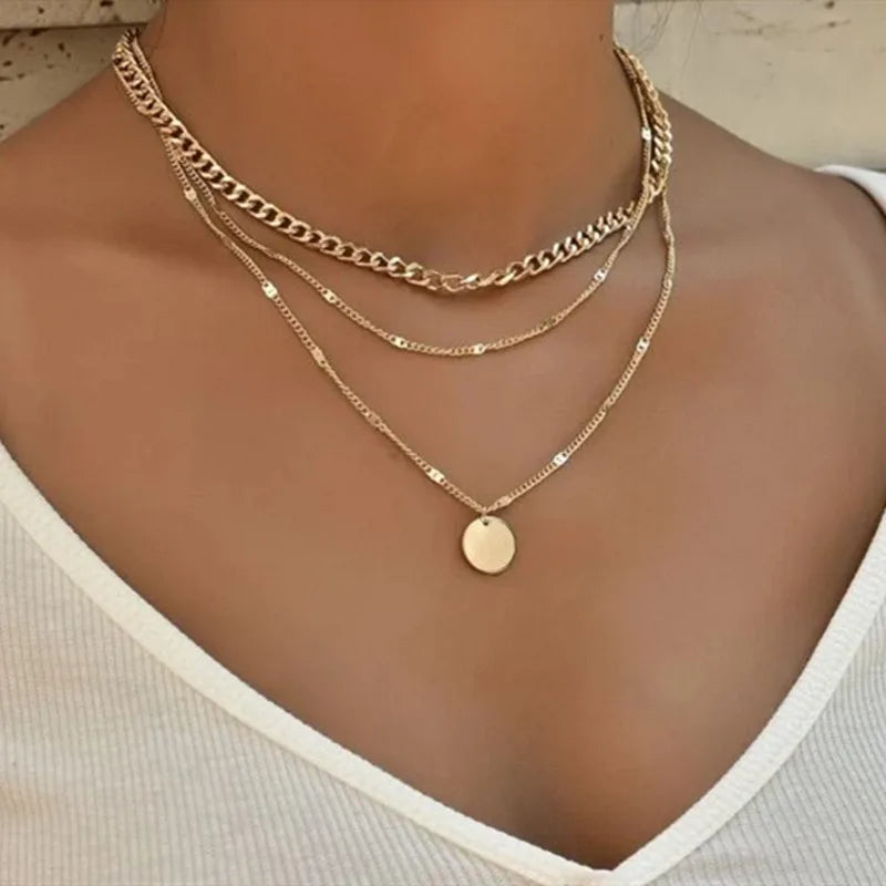 Vintage Necklace on Neck Chain Women's Jewelry Layered Accessories for Girls Clothing Aesthetic Gifts Fashion Pendant 2022 - 