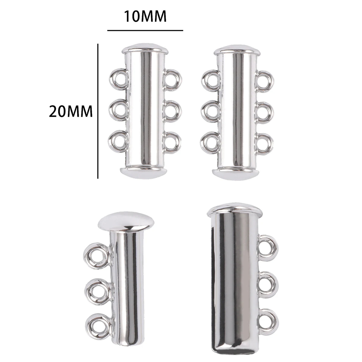 10-5Sets Stainless Steel Strong Magnetic Clasps Magnet End Clasp Connectors For Jewelry Making DIY Bracelet Necklace Accessor