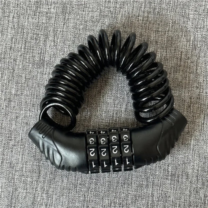 Durable Classic Helmet Lock Chain 4 Digit Password Combination Portable Scooter Bike Motorcycle Anti-theft Cable Lock
