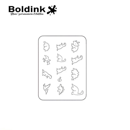 Dinosaurs Temporary Tattoo,Lasts To 15 Days New Technology Magic Waterproof Semi Permanent Sticker. - B068-0810M