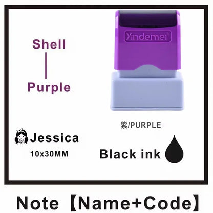 Customized Arabic Hebrew Name Stamp Waterproof Seal Custom Teacher Signature Student Child Cloth Ink Stamp Selfing-inking Sta