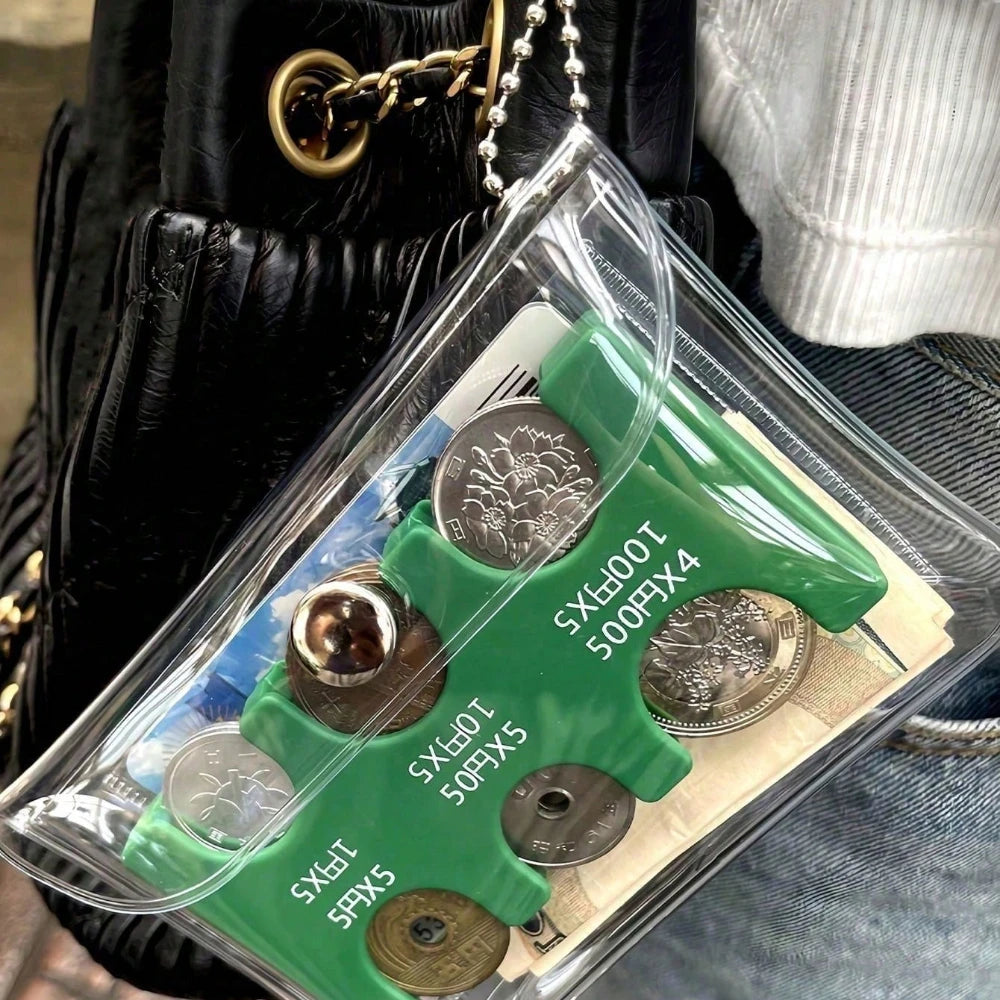 Japanese Coin Holder Wallet ,Coin Wallet,Mini Wallet,PVC Wallet,Portable Small Change Purse ,Transparent Card Case