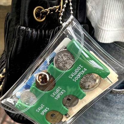 Japanese Coin Holder Wallet ,Coin Wallet,Mini Wallet,PVC Wallet,Portable Small Change Purse ,Transparent Card Case