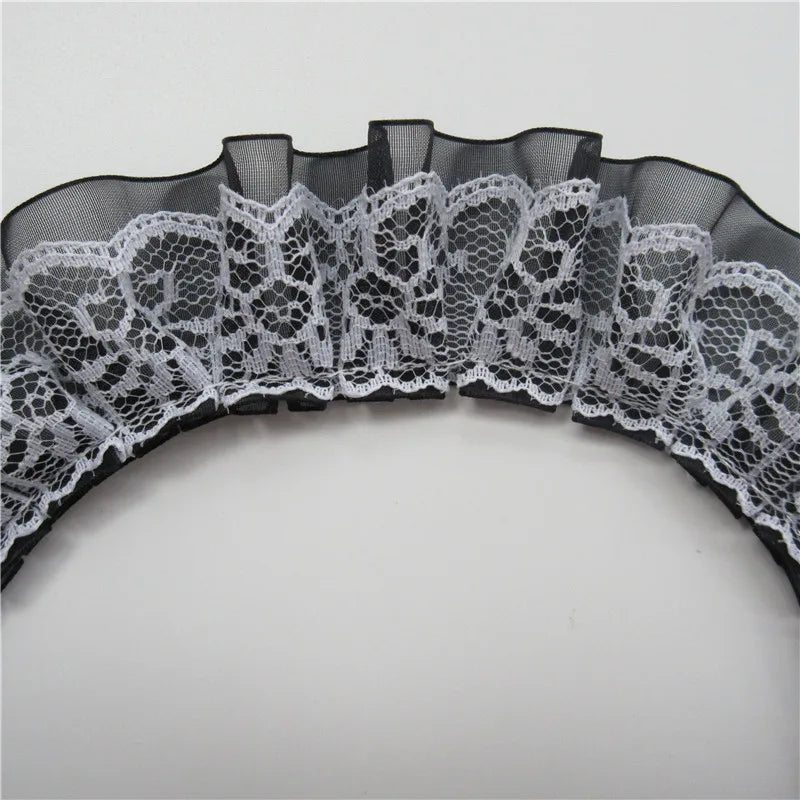 Lace Trim, 2 Yards Wide Pleated Organza Trim, Sewing Lace Trim for Scrapbooking, DIY Crafts, Wedding Decor Accessories